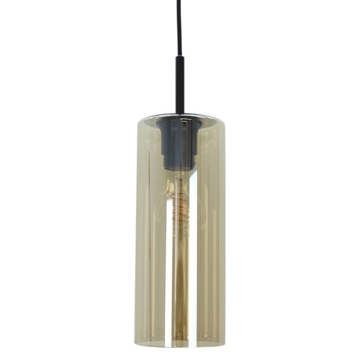 Lampada a sospensione per tavolo da pranzo ambrata moderna, Gaya