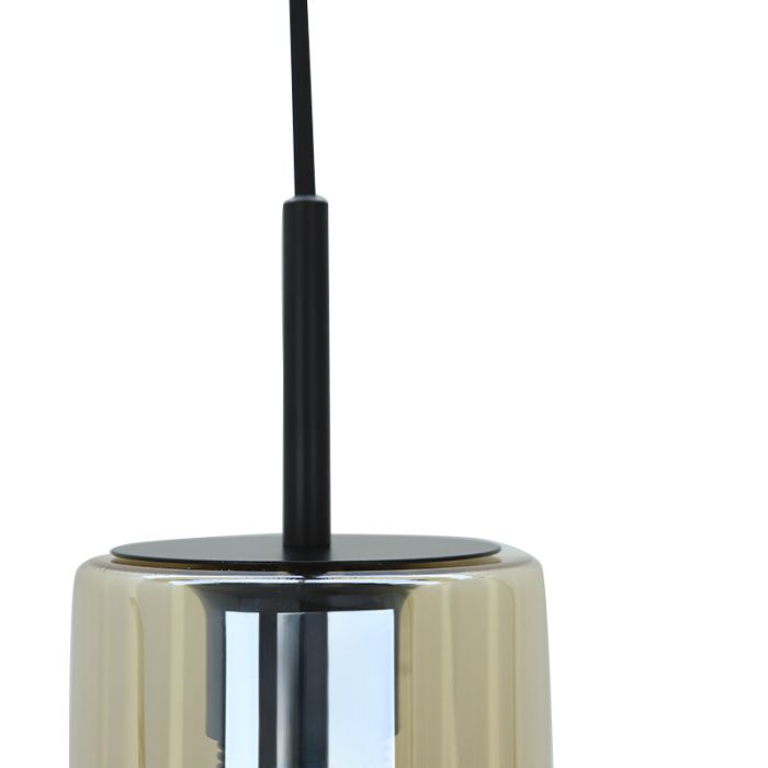 Lampada a sospensione per tavolo da pranzo ambrata moderna, Gaya