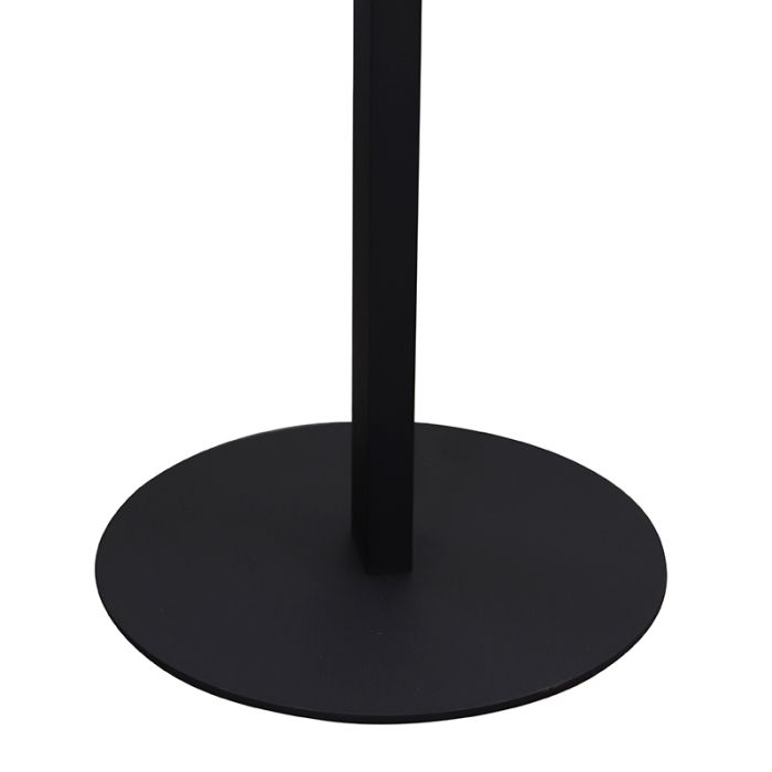 Lampada da terra nera design, Kuno, 36W, 3000K LED, dimmer in 3 fasi