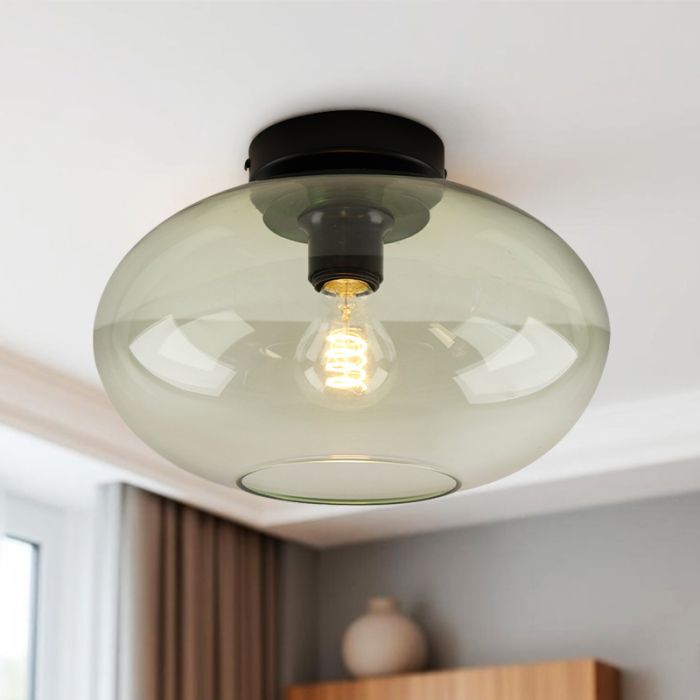 Lampada da soffitto verde design, Luca