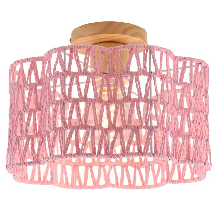 Lampada da soffitto di carta rosa, Mickey