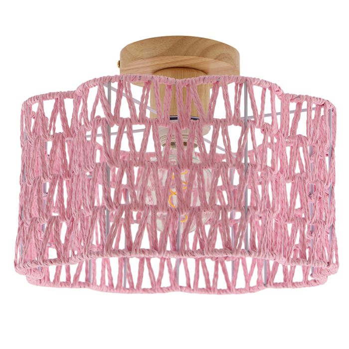 Lampada da soffitto di carta rosa, Mickey