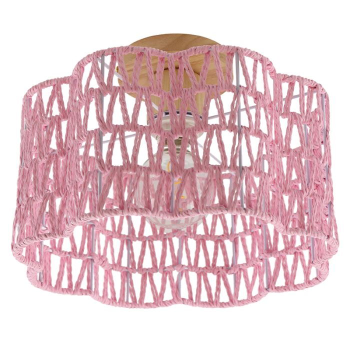 Lampada da soffitto di carta rosa, Mickey