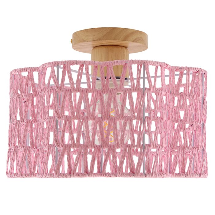 Lampada da soffitto di carta rosa, Mickey