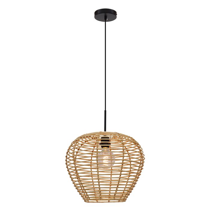 Lampada a sospensione in rattan marrone, Irene