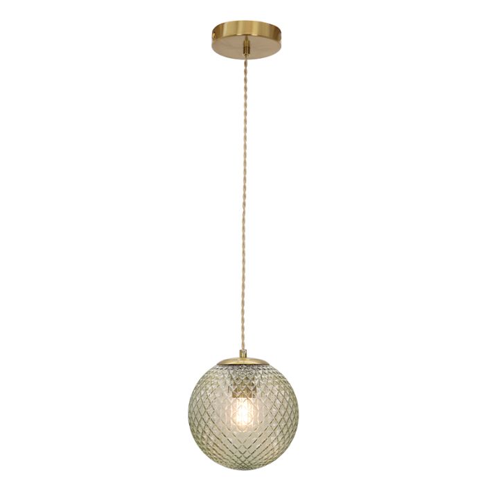 Lampada a sospensione verde retrò, Johnson