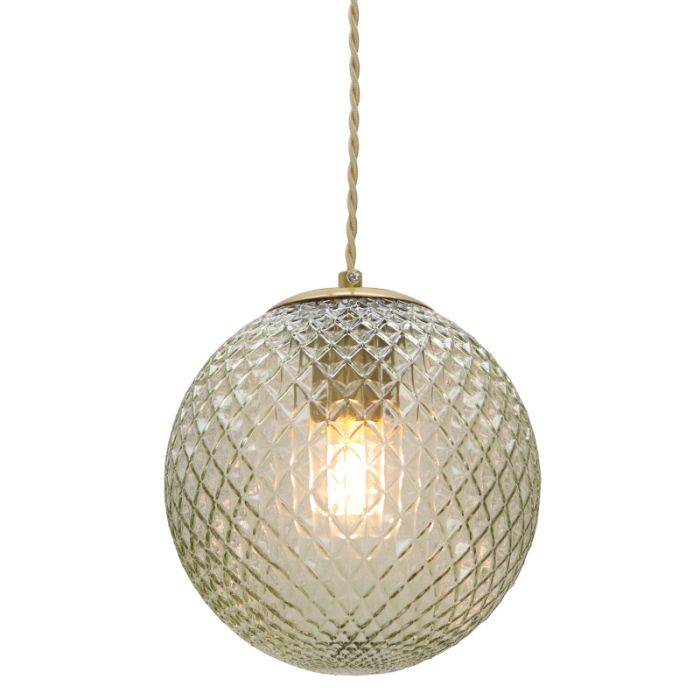 Lampada a sospensione verde retrò, Johnson