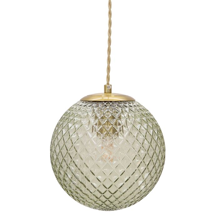 Lampada a sospensione verde retrò, Johnson