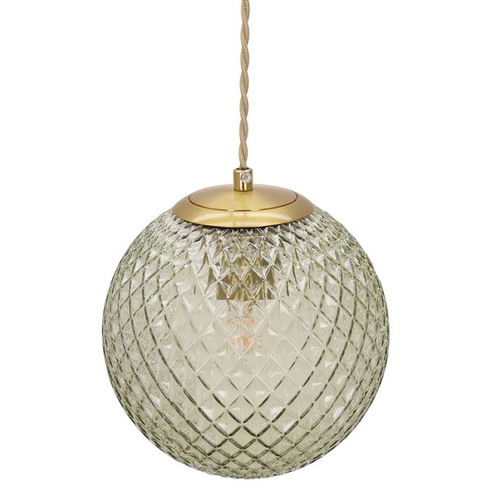 Lampada a sospensione verde retrò, Johnson