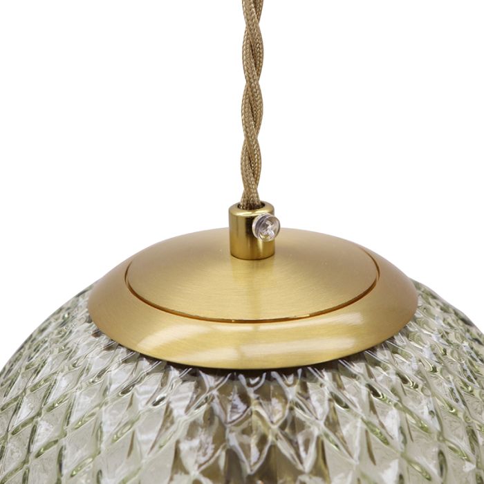 Lampada a sospensione verde retrò, Johnson