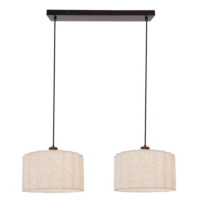 Lampada a sospensione beige rustica, Loulou