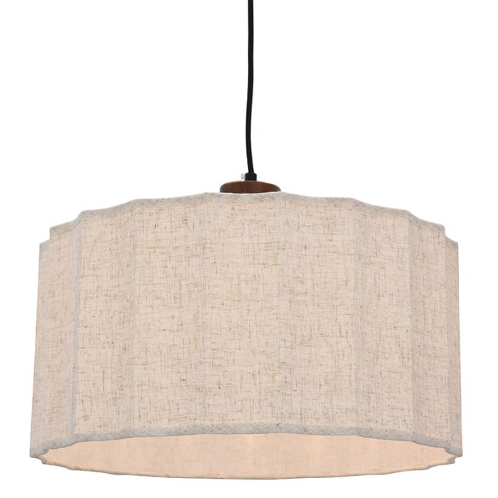 Lampada a sospensione beige rustica, Loulou