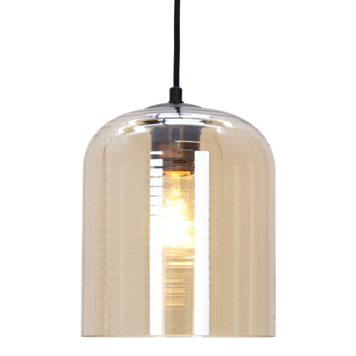 Lampada a sospensione ambrata moderna, Caia