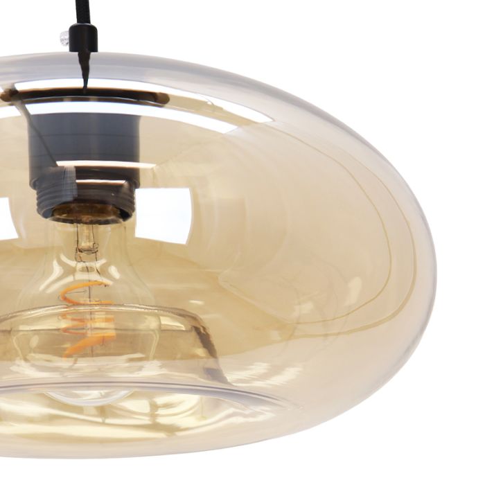 Lampada a sospensione ambrata moderna, Caia