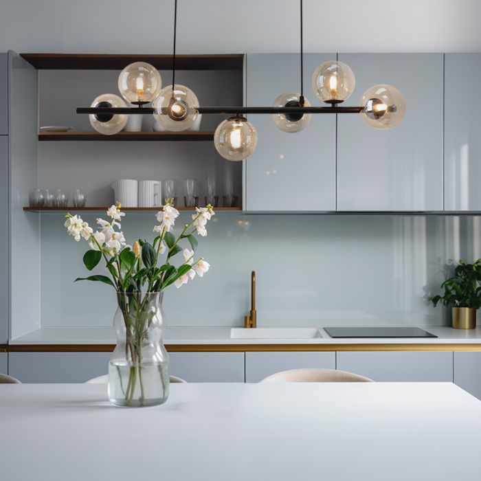 Lampada a sospensione ambrata design, Remo