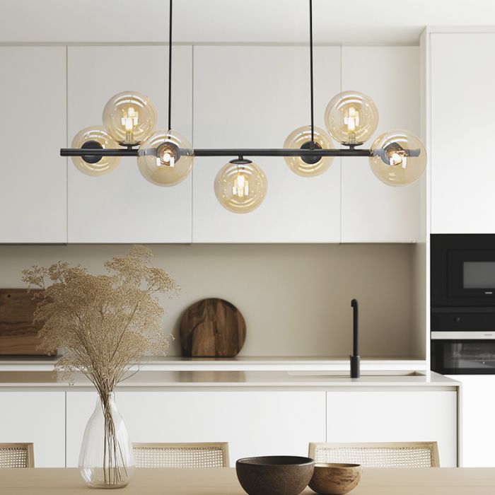 Lampada a sospensione ambrata design, Remo
