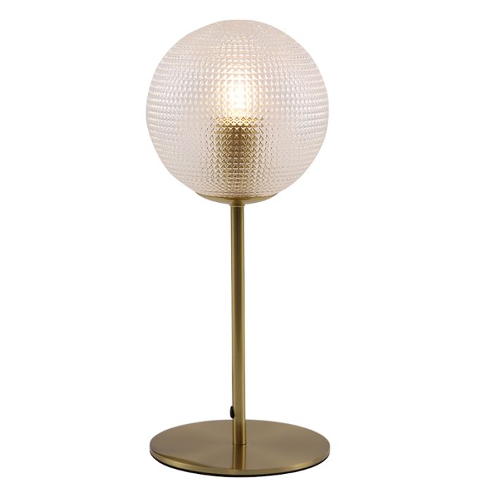 Lampada da tavolo trasparente retrò, Johnson, con interruttore