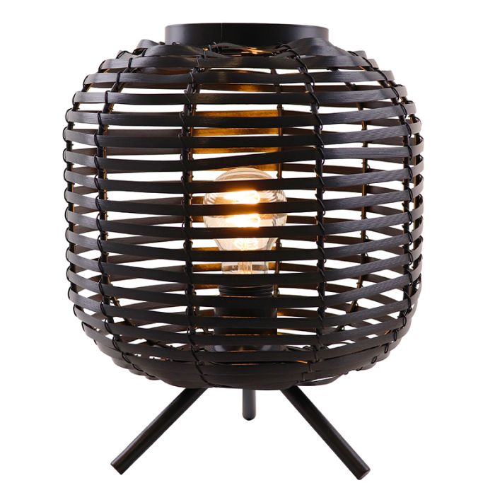Lampada da tavolo nera industriale, Pinar, con interruttore