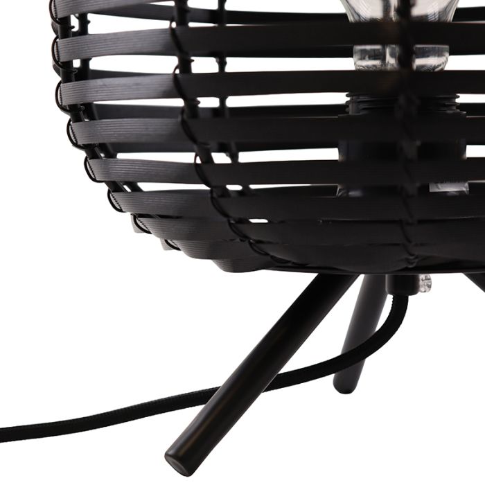 Lampada da tavolo nera industriale, Pinar, con interruttore