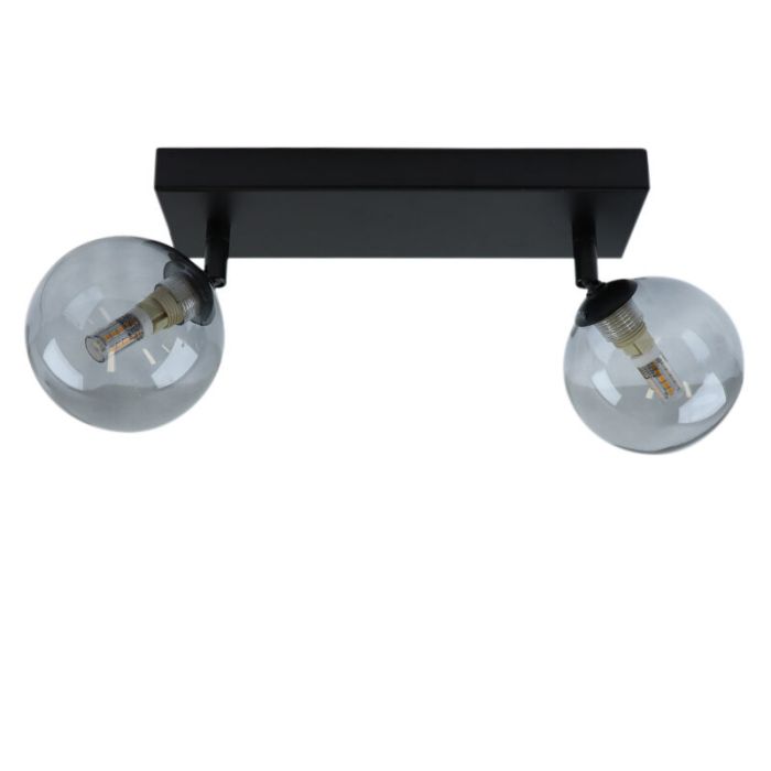 Lampada da soffitto da bagno nera moderna, Amer, IP44