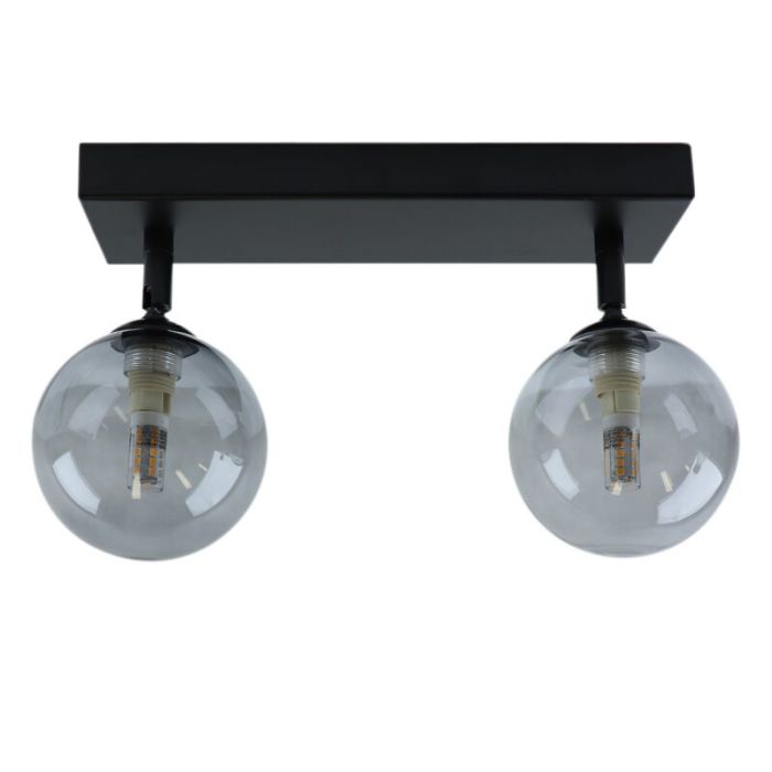 Lampada da soffitto da bagno nera moderna, Amer, IP44