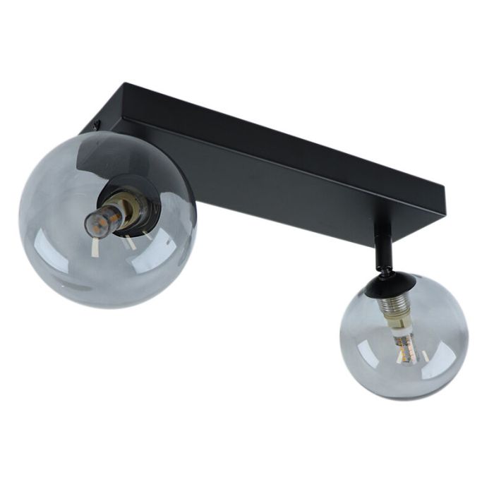Lampada da soffitto da bagno nera moderna, Amer, IP44