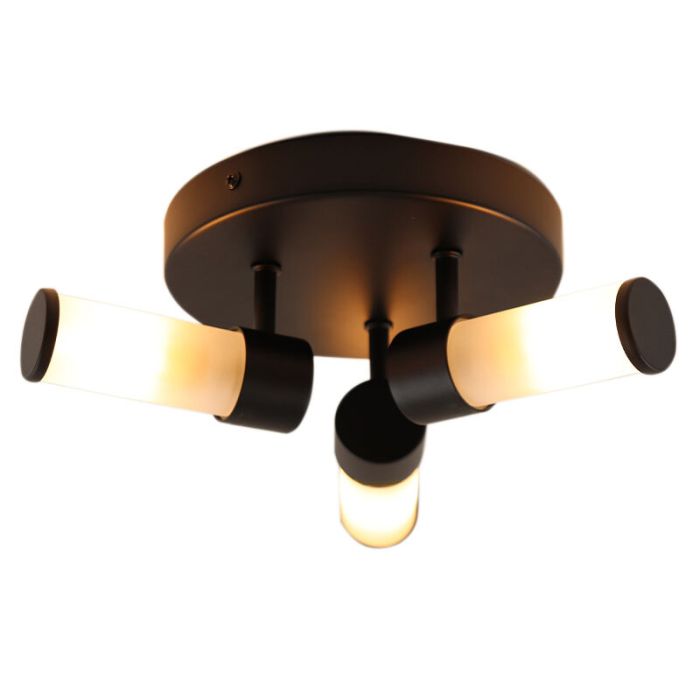 Lampada da soffitto da bagno nera moderna, Callum, IP44