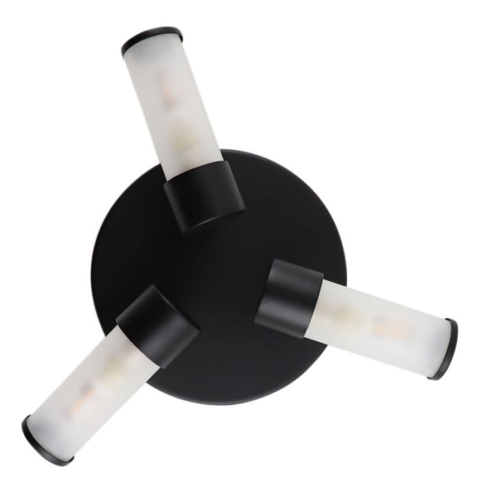 Lampada da soffitto da bagno nera moderna, Callum, IP44