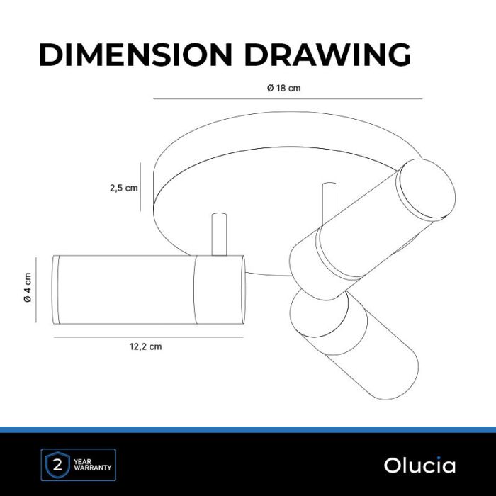 Lampada da soffitto da bagno in nichel moderna, Callum, IP44