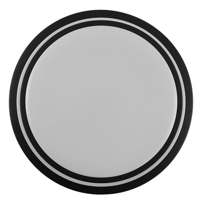 Lampada da soffitto da bagno nera moderna, Jaro, 12W, 3000K LED, IP44