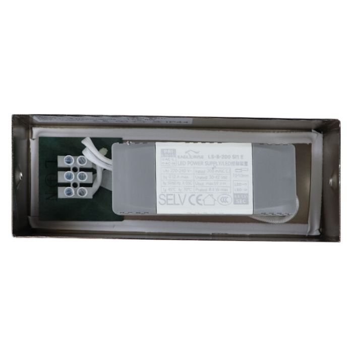 Lampada per specchio in nichel moderna, Steffy, 8W, 3000K LED, IP44
