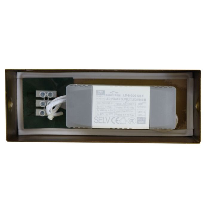 Lampada per specchio dorata moderna, Steffy, 8W, 3000K LED, IP44