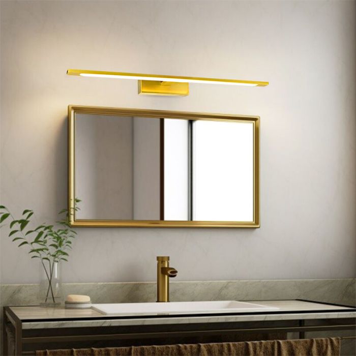 Lampada per specchio dorata moderna, Steffy, 8W, 3000K LED, IP44