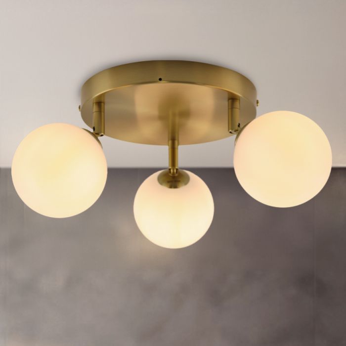 Lampada da soffitto da bagno bianca moderna, Amer, IP44