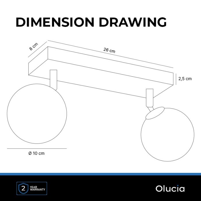 Lampada da soffitto da bagno bianca moderna, Amer, IP44
