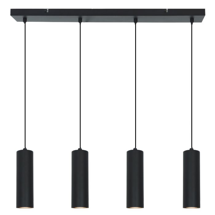 Lampada a sospensione per tavolo da pranzo nera moderna, Carlos