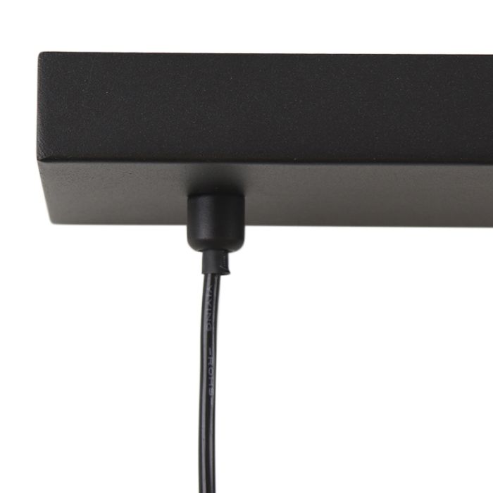 Lampada a sospensione per tavolo da pranzo nera moderna, Carlos