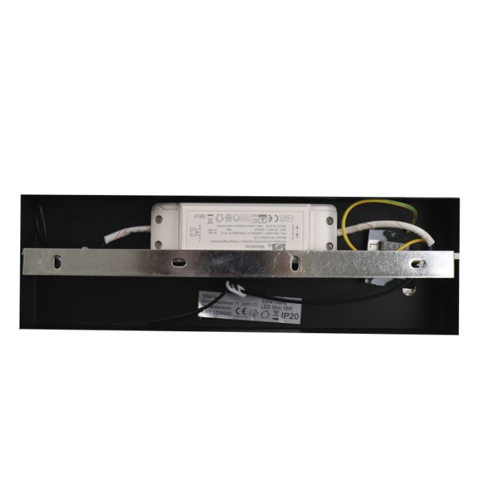 Lampada a sospensione nera moderna, Iwan, 18W, 3000K LED