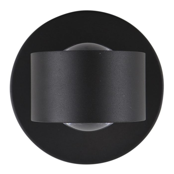 Lampada da parete up down nera moderna, Izzet, 6W, 3000K LED