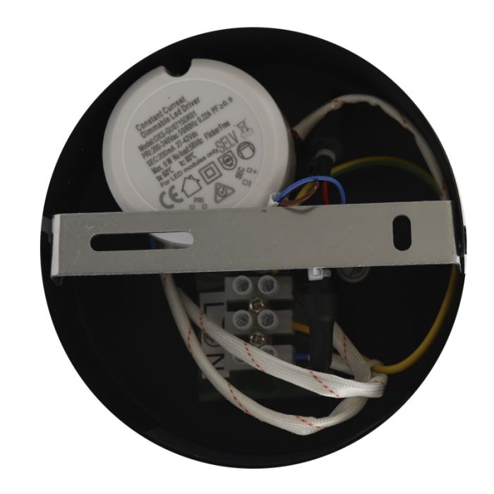 Lampada da parete up down nera moderna, Izzet, 6W, 3000K LED