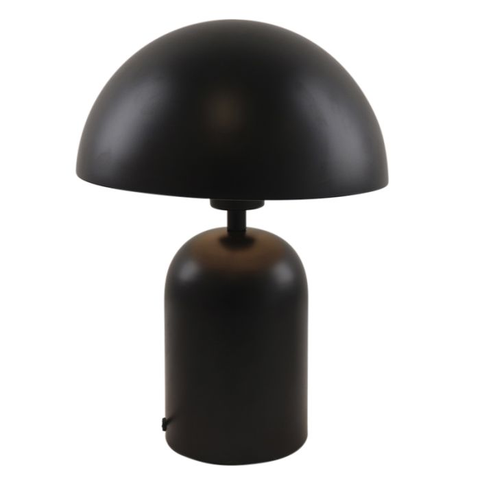 Lampada da tavolo nera moderna, Isha, con interruttore
