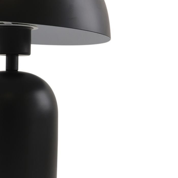 Lampada da tavolo nera moderna, Isha, con interruttore