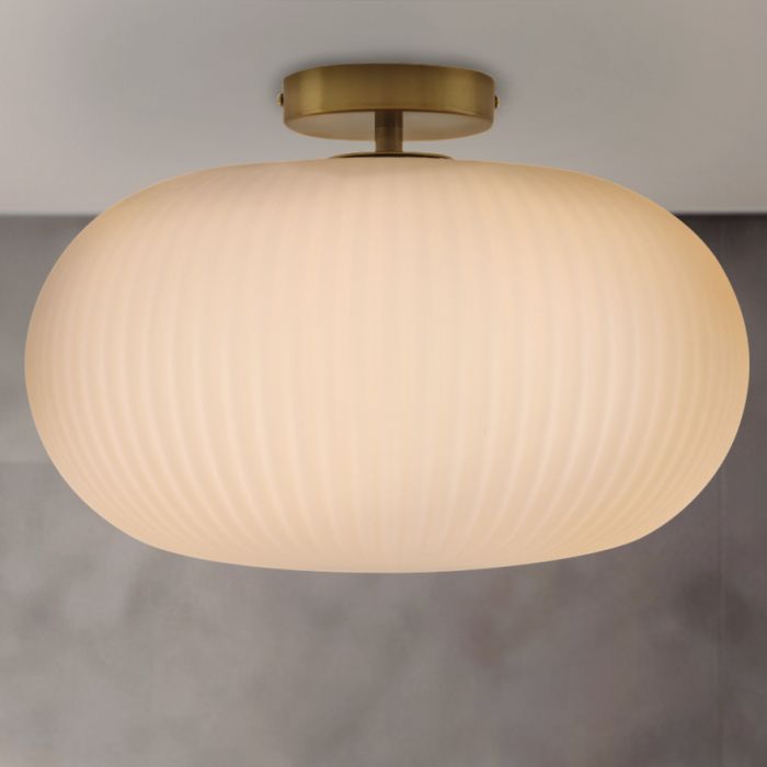 Lampada da soffitto da bagno bianca design, Elliot, IP44