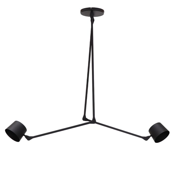 Lampada da soffitto nera moderna, Rinke