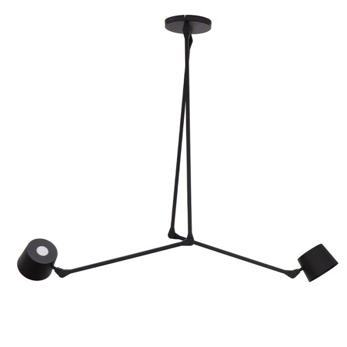 Lampada da soffitto nera moderna, Rinke