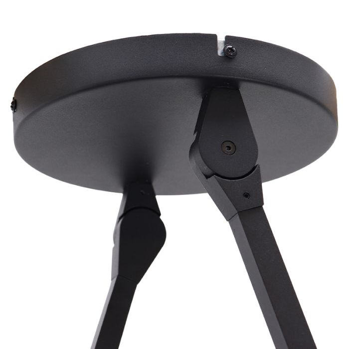 Lampada da soffitto nera moderna, Rinke