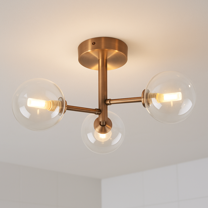 Lampada da soffitto in rame moderna, Amer, IP44