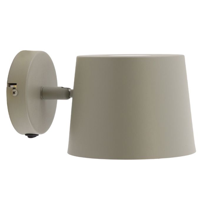 Faretto da parete verde moderno, Rinke, con interruttore