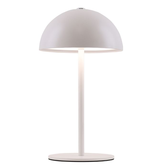 Lampada da tavolo bianca retrò, Douwe, 4W, dim to warm LED, controllo touch