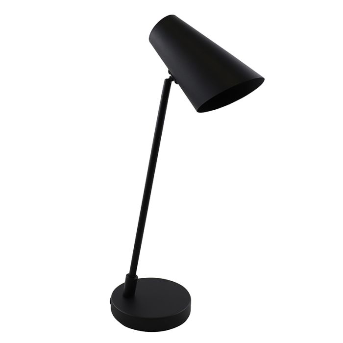 Lampada da tavolo nera moderna, Taro, con interruttore